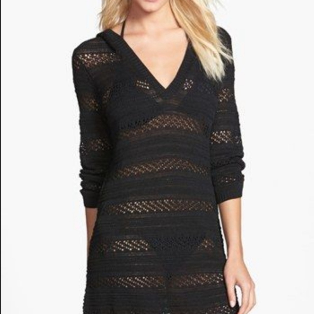 Grace Elements Black Knit Swim Cover-Up